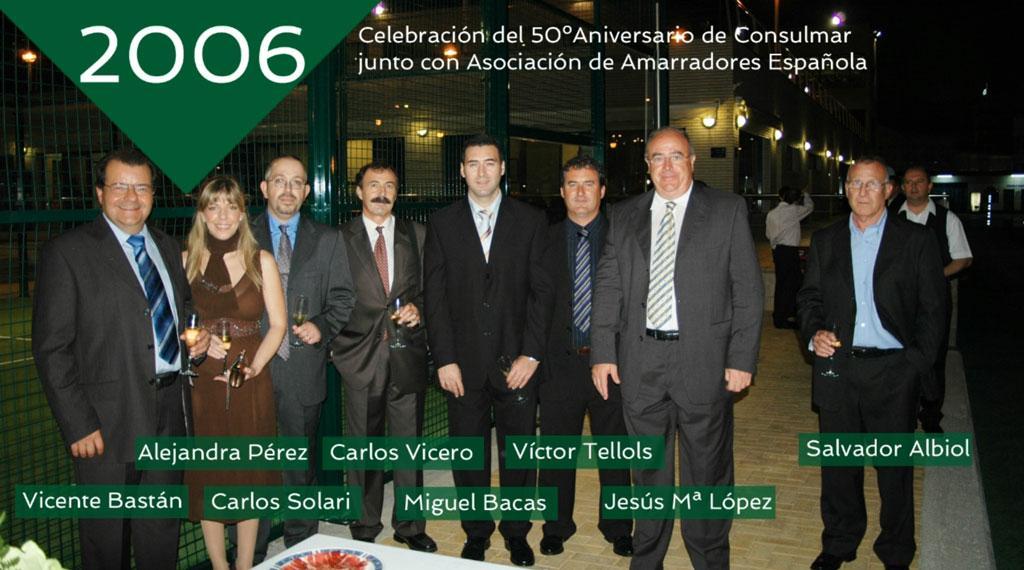 Celebrating Consulmar's 50th anniversary with the Spanish Boatmen's Association.